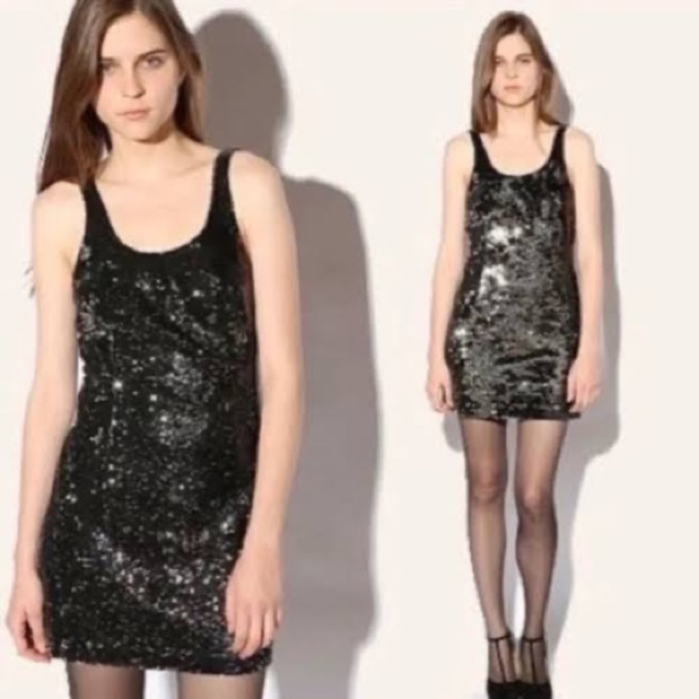 Black sequined dress